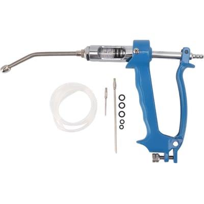 Seringues pour animaux, outils de mesure de liquide réglables et portables pour lapins, vaches et poulets gray