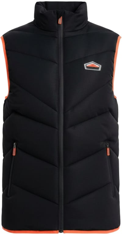 OMBRE Gilet - Regular Fit - Rits - Effen Zwart S/M