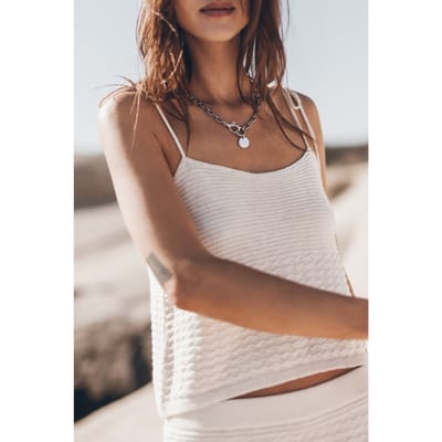 Mikuta The White Crochet Camisole  White Size: M | Button-Down Shirts Outlet | Dames | Wit
