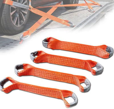 4 stuks spanbanden, autotransport, dwarsriem voor spanriem, 50 mm, korte wielveiligheidsriemen, sjorlus, trapeziumband, sjorlussen voor motorfiets, camping, klimmen, ophanging, ladingbeveiliging
