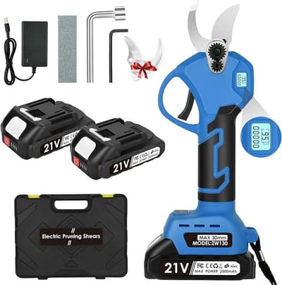 Professionele Snoeischaar met Accu – Takkenschaar – 4000mAh – Inclusief Draagtas – Oplaadbaar – Hoogste Kwaliteit - 750W – Blauw