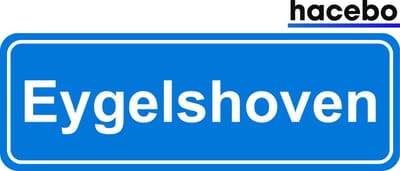Hacebo - Plaatsnaam Sticker - 29x10 CM - Eygelshoven sticker - Verkeersborden sticker - grappige cadeaus - Eygelshoven