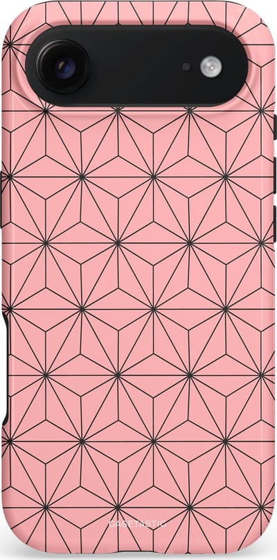 Casetastic hoesje geschikt voor Apple iPhone Air - MagSafe - Dubbellaagse bescherming - Roze Zwarte Fashion Paris Patroon - Fashion Case - Lichtroze