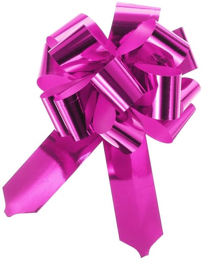 Dailygoods - Gift Bows - Metallic Strikken - Elegant en Charmant - Rose Rood - Feestdecoraties - Cadeaus Wrapping - Bruiloft