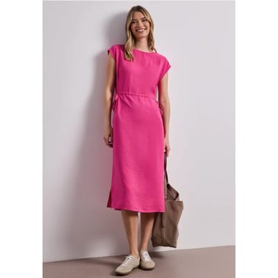 Midi-jurk met boothals