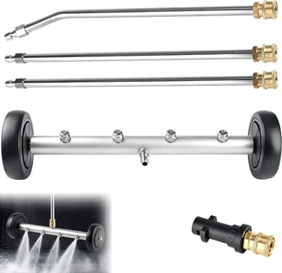 Bodemreiniger voor Auto's en Tuin, Hogedrukreiniger Accessoire, Effectieve Oppervlaktereiniger 4000 PSI voor SUV en Camper