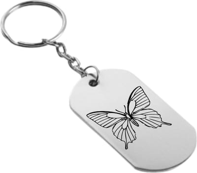 Akyol - Vlinder Sleutelhanger - Vlinders - Dieren - Leuk kado voor iemand die van vlinders houd - 2,5 x 2,5 CM