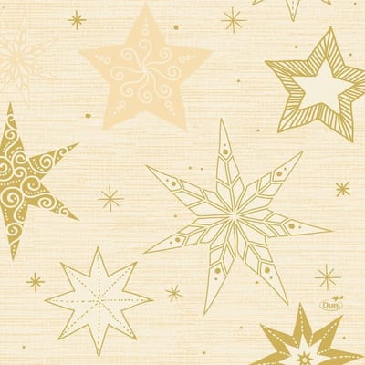 Duni Servetten Star Stories 3-laags 33 X 33 Cm Crème 20 Stuks