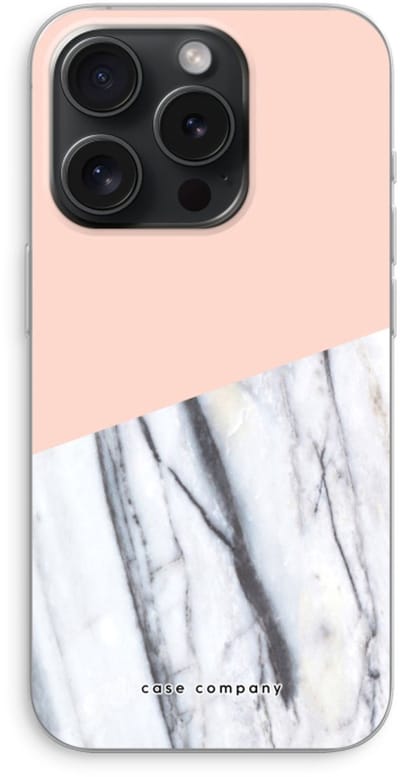 Case Company® - Hoesje geschikt voor iPhone 15 Pro hoesje - A touch of peach - Soft Cover Telefoonhoesje - Bescherming aan alle Kanten en Schermrand