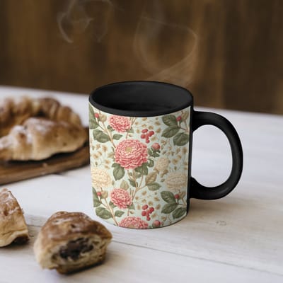 Magische Mok - Foto op Warmte Mokken - Koffiemok - Klassiek - Botanisch - Veelkleurig - Magic Mok - Beker - 350 ML - Theemok