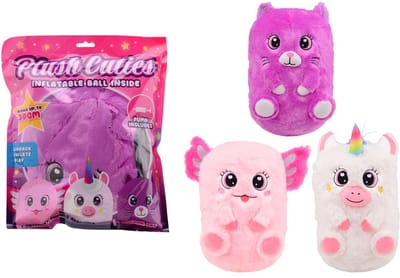Johntoy opblaasbare pluche knuffelcutie 30cm met pomp - speelgoed.