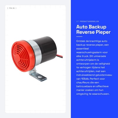 Dailygoods- Achteruitrijalarm 105dB - Waarschuwingsalarm - Back-up Hoorn - Universeel - 12V - Schokbestendig - Achteruitrijsensor