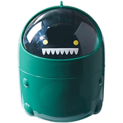 Make-up Kwasten Container Cartoon Flip Design Stofdicht Waterdicht Stabiele Make-up Kwasten Houder voor black