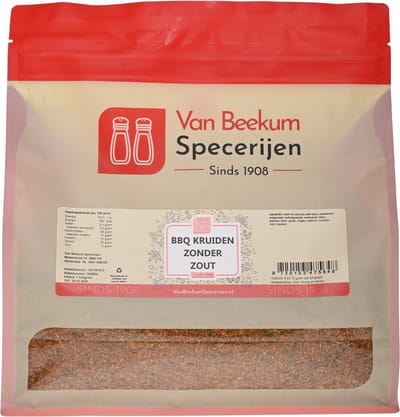 Van Beekum Specerijen - BBQ Kruiden Zonder Zout - 1 KG (hersluitbare stazak)