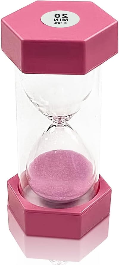 Decoratieve Zandloper Set voor Kinderen - 20 Minuten Kleurige Tijdsaanduiding en Speelgoed Klok