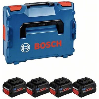Bosch Professional Gereedschapsaccu Accuset - BITURBO - 4 x ProCORE18V 5.5 Ah - in L-BOXX