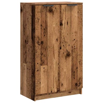 vidaXL - Schoenenkast - 59x35x100,5 - cm - bewerkt - hout - oud - houtkleurig