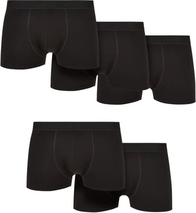 Urban Classics Set van vijf van organisch katoen Heren Boxers - zwart - 4XL