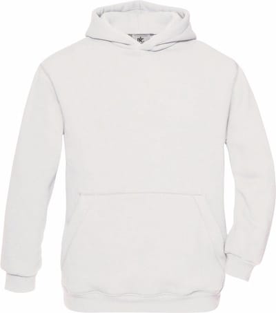 B&C Hooded Sweater - wit - trui met capuchon - kinderen 98/104