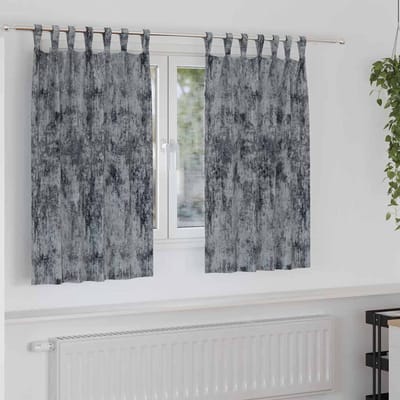 vidaXL Velvet Gordijnen 2 st Zilvergrijs 140 x 140 cm Fluweel