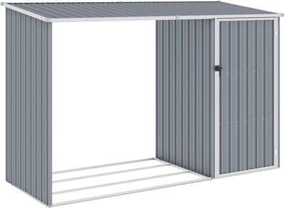 Opbergkast Tuin - Tuinhuisje Buiten - Spullen Opslaan - Geïmpregneerd Staal - 245x98x159cm - Grijs