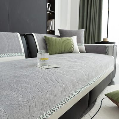 Crème Wind Directe Afvoer Chenille Bankkussens Seizoenen Universeel Bankkussen Luxe Antislip Hoogwaardig Aanvoelend Leer Hoesstof 70x70cm 1pcs