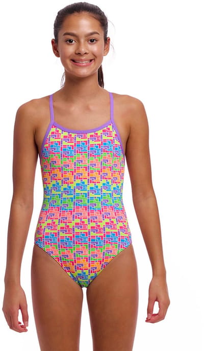 Funkita Single Strap Zwemkleding Veelkleurig 10 Years Meisje