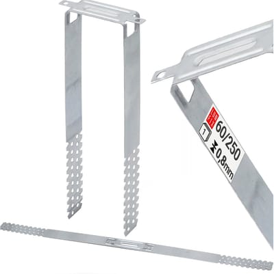 LUN FIX - Directe hangers 60/250 mm - 1 stuk - 60/250 mm - Materiaalsterkte 0,8 mm - Nauwkeurige plafondprofielmontage