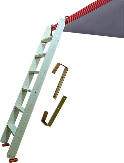 Stapelbedladder - Houten trapladder - Veilig slapen - Robuust en duurzaam - 125 m - Donkerblauw