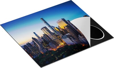 Chefcare Inductie Beschermer New York bij Zonsopgang - 60x50 cm - Afdekplaat Inductie - Kookplaat Beschermer - Inductie Mat