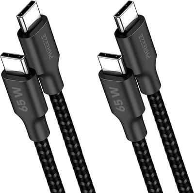 Usb C kabel 1m - Stevig nylon - 65W snelladen - 480Mbps data