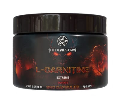 The Devils Own | L-Carnitine | 780 mg | 240 Capsules | 120 doseringen | Vet verbranden | Cardio ondersteunend | sneller herstel | minder spierpijn | beter uithoudingsvermogen | goede hersenfunctie | Nutriworld
