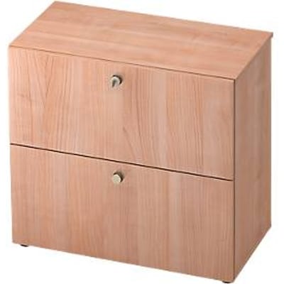 TOPAS LINE dossierkast, 2 dossierhoogtes, met volledig uittrekbare loper, decor walnoot/notenhout