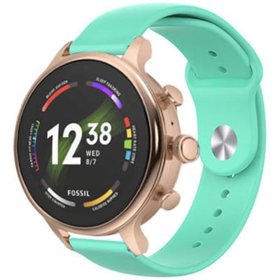 Fossil Gen 6 (42mm) sport band aqua