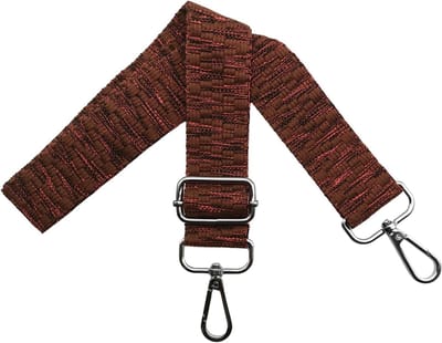 Verstelbare Schouderband voor Tassen, Brede 3.8 cm met Zilveren Karabijnhaak, Draagband voor Handtassen, Zwart/Bruin, Ideaal voor Comfortabel Draaggemak en Stijlvol Gebruik