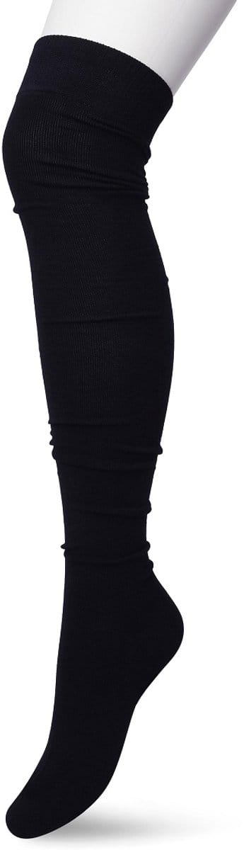 Bonnie Doon Overknee Kousen Donker Blauw Dames maat 36/42 - Overknee Sokken - Over de knie - Katoen - Gladde Naden - Extra Comfortabel - Maximaal Draagcomfort - Warm - Overknees - Kniekousen - Donkerblauw - Dark Blue - Navy - P53496.102