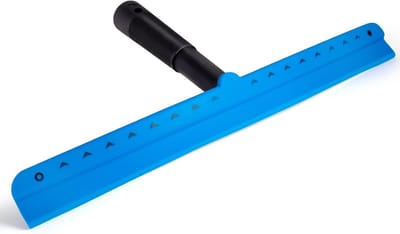 Raamtrekker - Waterschuiver Vloertrekker - Streeploos Reinigen - Flexibele TPU-lip - 26 cm Breed - Blauw