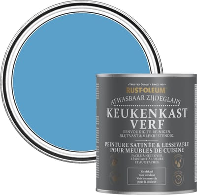 Rust-Oleum Blauw Keukenkastverf Zijdeglans - Ceruleumblauw 750ml