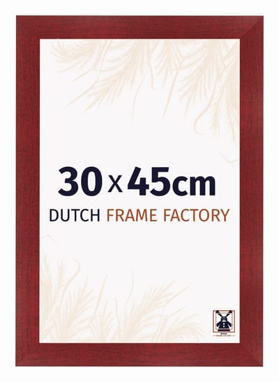 Fotolijst 30x45 cm - MDF - Wijnrood Geveegd - Praag
