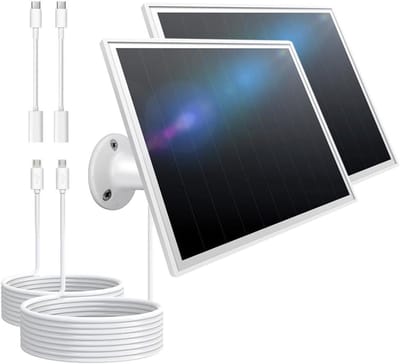 Zonnepaneel Oplader - Camera Stroom - Beveiliging Camera - IP66 Waterdicht - 8 Watt - Zwart