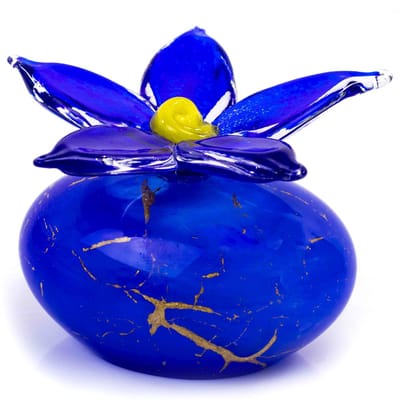 Loranto - Mini Urn Vergeet-mij-nietje Blauw - Steen Urn - Urnen