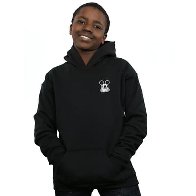 Disney Jongens Mickey Mouse Dont Speak Breast Print Hoodie (Zwart)