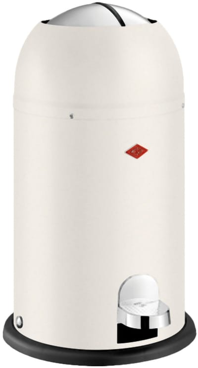 WESCO Kickmaster Junior Prullenbak | Pedaalemmer | 12 Liter | Metaal - Wit | Afvalemmer