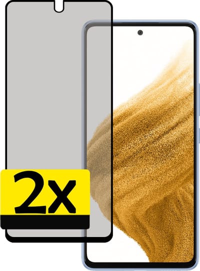 Screenprotector - Geschikt voor Samsung Galaxy A53 - 2 Stuks - Privacy Filter - Beschermglas - Gehard Glas - Tempered Glass - Screen Protector