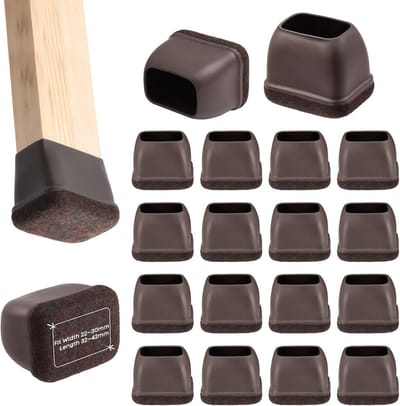 Stoelpootbeschermers - Meubeldopjes Vilt - Vloeren Beschermen - Geluidsarm Vilt - 16 stuks - Bruin