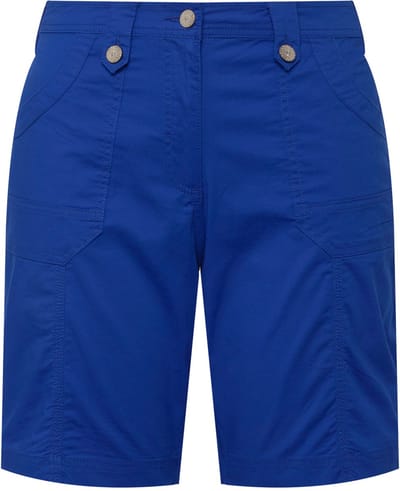 Ulla Popken - Dames - Cargo-bermuda comfortabele tailleband 4-pocket model - Kobaltblauw - Maat 54
