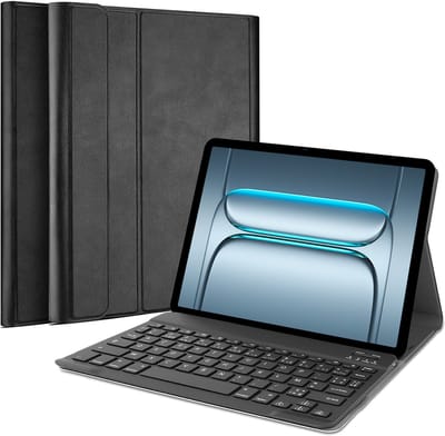 Just in Case tablet Hoes met Toetsenbord geschikt voor OnePlus Pad Lite - AZERTY Bluetooth Keyboard Case - Zwart
