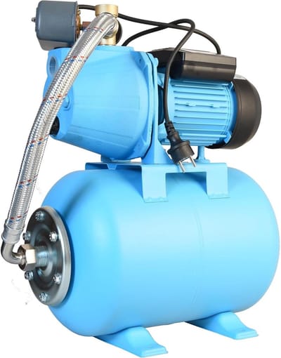 Hydrofoorset Waterpomp - Thuiswaterpomp - Waterdruk Verhoging - Krachtige 1100W Motor - 24L Tankinhoud - Blauw