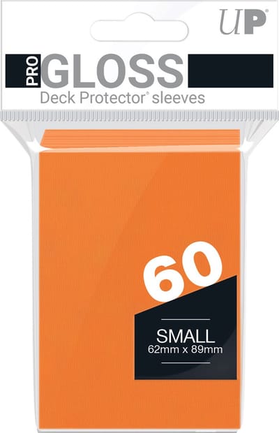 Ultra Pro - PRO-Gloss 60 Klein Formaat Kaarthoesjes Helder Oranje Pack (62 x 89 mm)