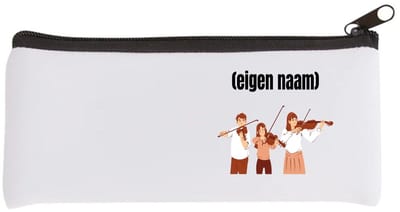 Akyol - 3 mensen met violen Etui - Viool - muziek liefhebbers - met eigen naam - de echte viool liefhebber - cadeau - kado - 20 bij 9 cm